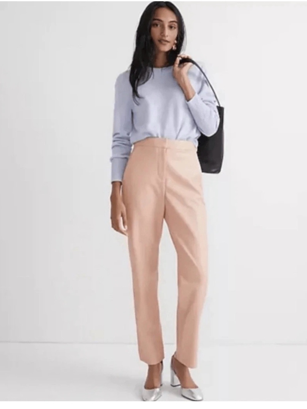 J.Crew Kate Straight-leg Pants in Luxury Camel Pink Faux Leather Women’s Size 12